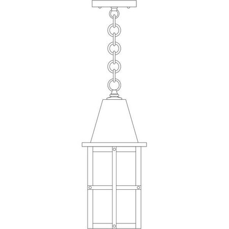 Arroyo Craftsman 6" Hartford  Pendant, Raw Copper, Rain Mist Glass HH-6RM-RC